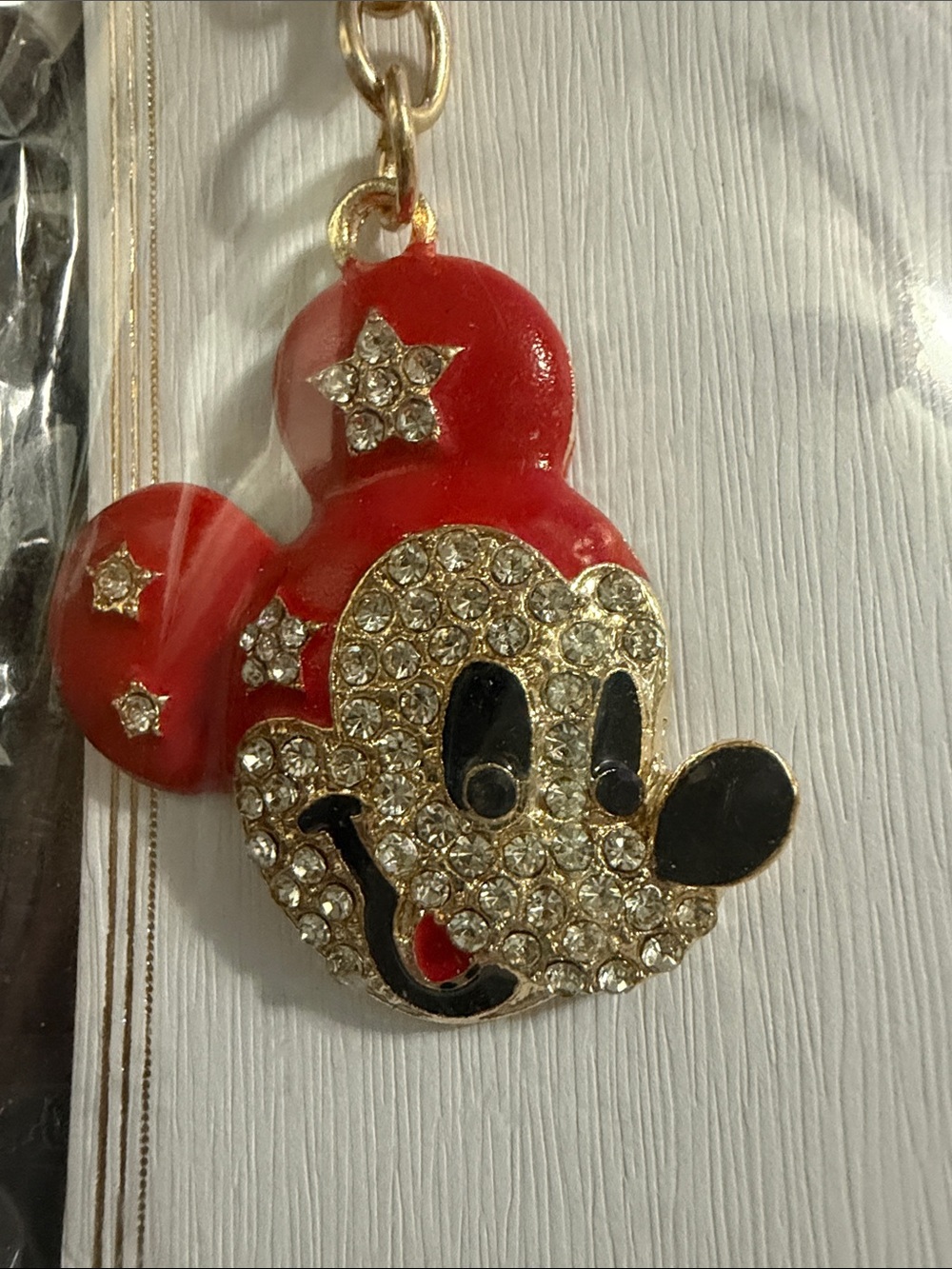 Red Mickey & Hello Kitty Style Crystal Keychain Charm!!!🔥🔥🔥🔥🔥 Bundle For A Deal!